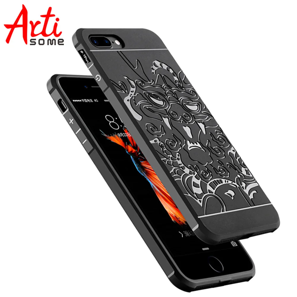 Защитный чехол Artisome для iPhone 7 мягкий силиконовый из ТПУ противоударный