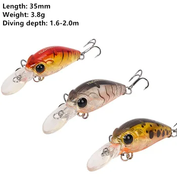 

Tsurinoya 12PCS 35mm 3.8g Fishing Lure Mini Crankbait Small Wobbler Depth 1.6-2m fishing lure