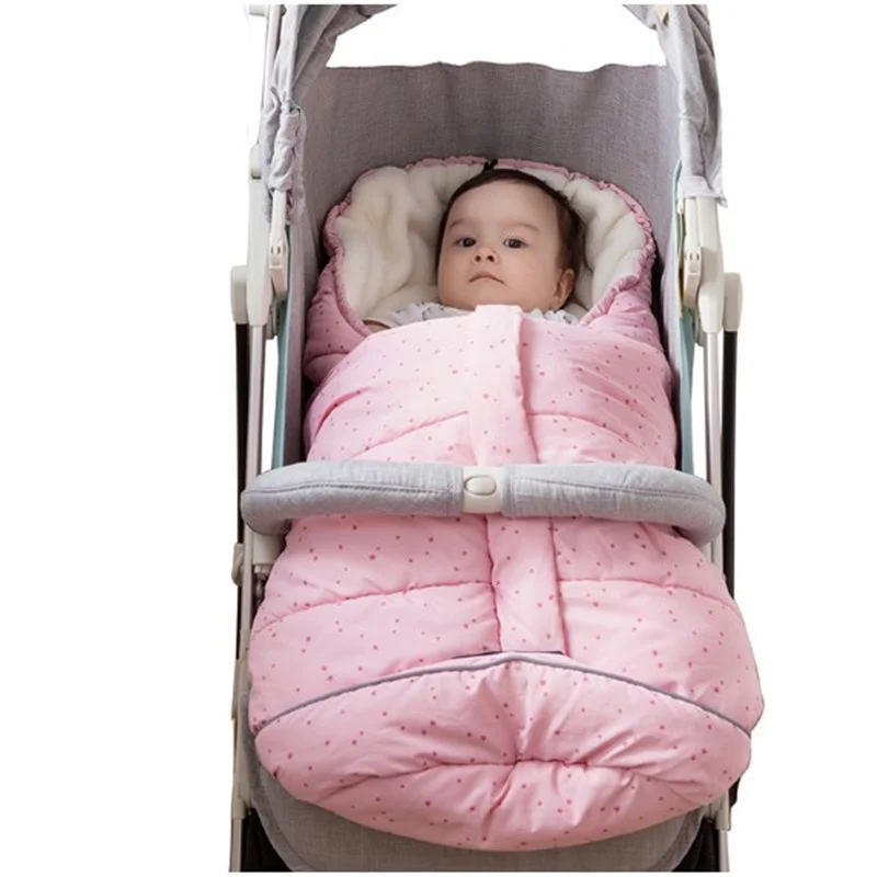 Детский спальный мешок, зимний конверт для новорожденных, теплый спальный мешок, хлопковый детский спальный мешок в коляске, Schlafsack
