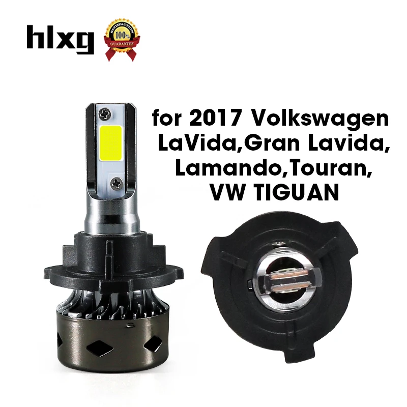 Hlxg 2 шт. 12 В led h7 canbus 72 Вт 12000LM/комплект автомобилей светодиодные фары лампы 24 свет