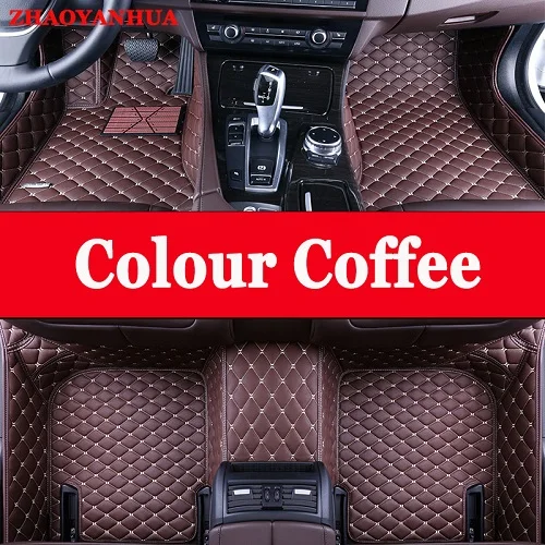 ZHAOYANHUA Custom fit автомобильные коврики для BMW 5 серии E60 E61 520i 523i 525i 528i 530i 535i 540 525d 530d 535d Тюнинг автомобилей - Название цвета: Coffee