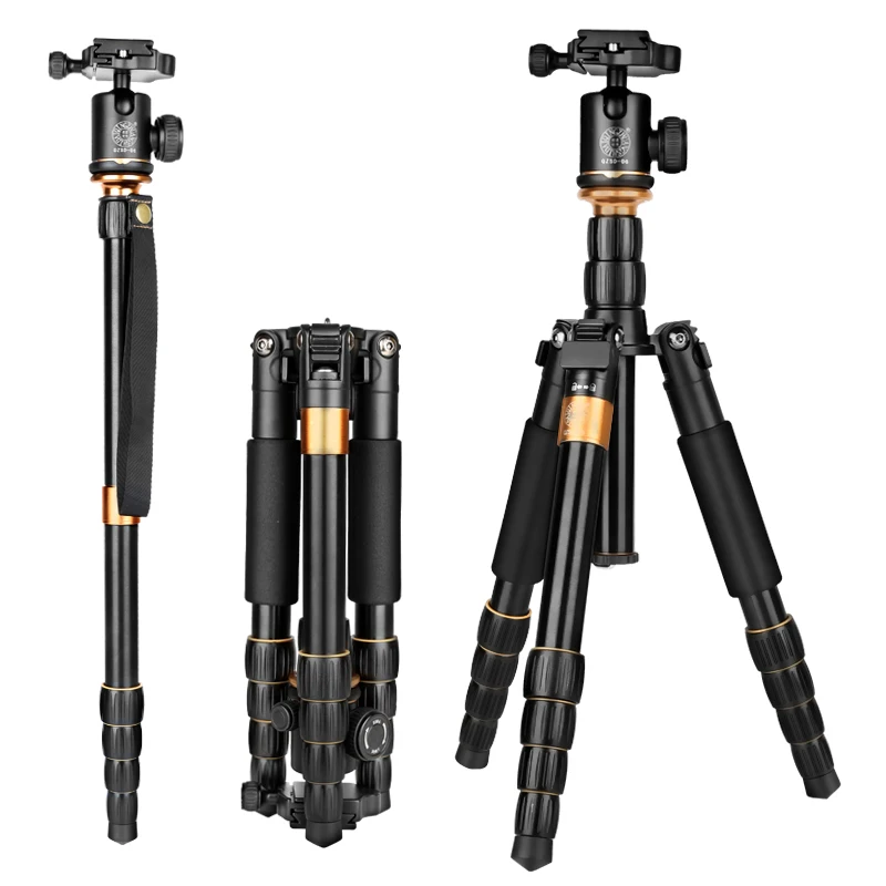 

New QZSD Q278 Lightweight Compact Tripod Monopod & Professional Ball Head for Canon Nikon DSLR Camera / Portable Camera Stand