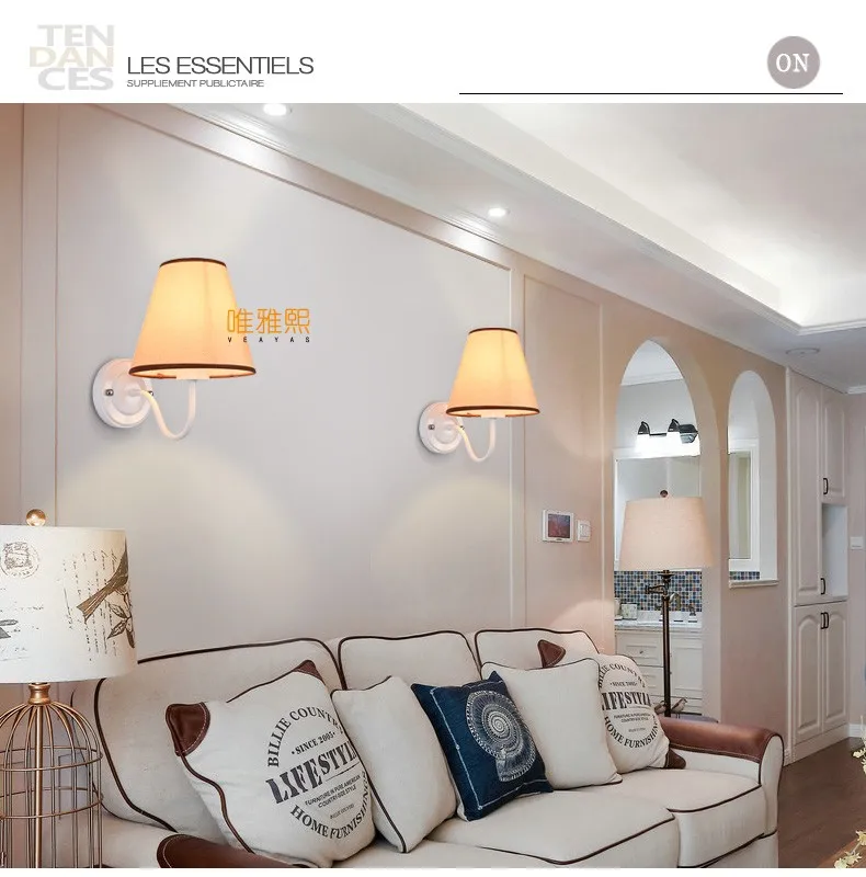 XC-6026 fabric lampshade wall lamp (5)_A