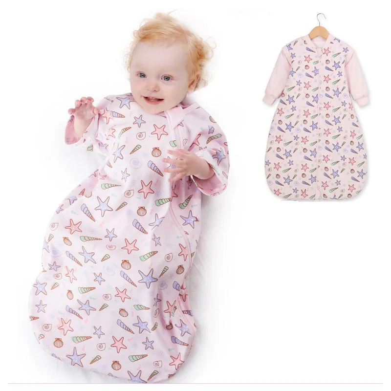 

Pure Cotton Summer Baby Sleeping Bag Spring Autumn Children's Baby Stroller Anti Kick Swaddle Blanket Kangaroo Sleep Sack