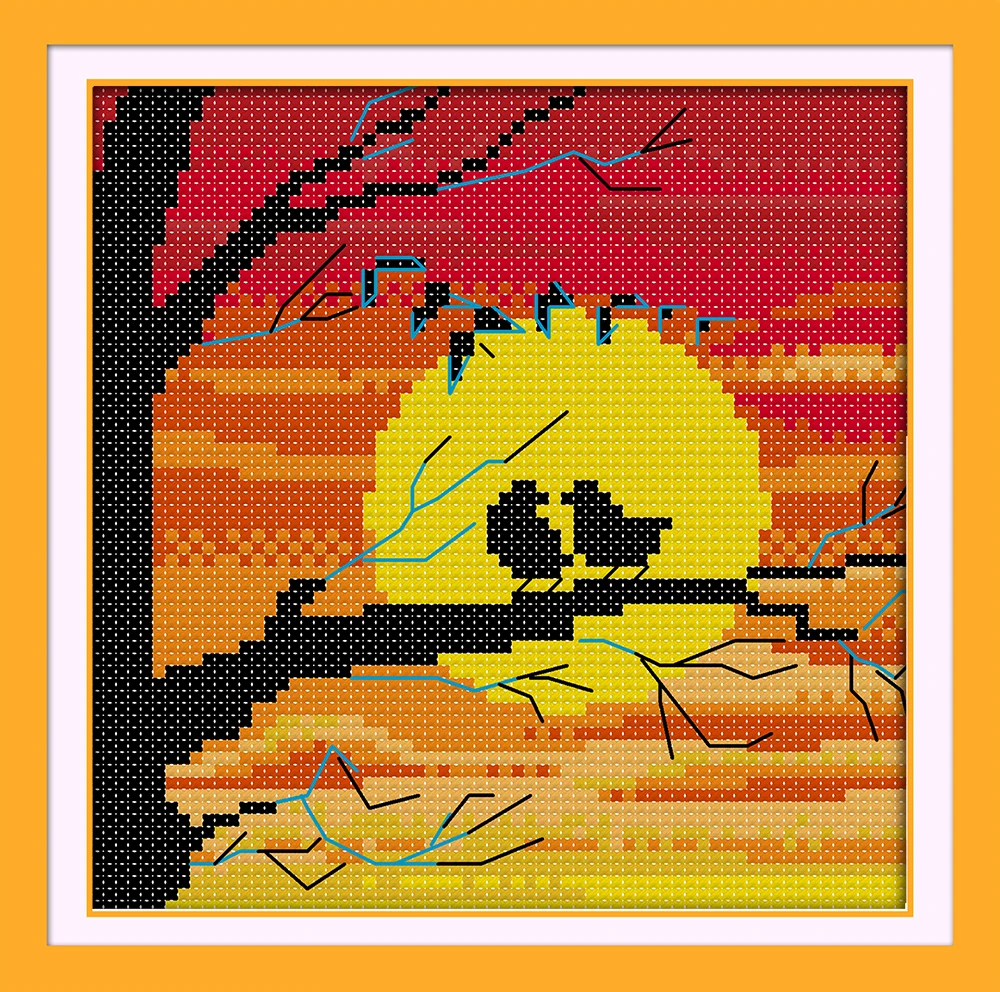 Everlasting love The setting sun bird shadow китайские наборы крестиков экологический хлопок штампованные рождественские украшения для дома