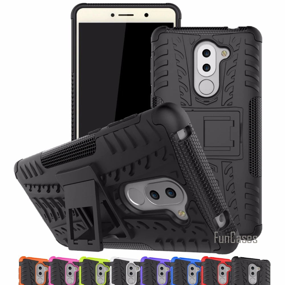 

For Huawei Honor 6X Case 5.5inch Hybrid Kickstand Dazzle Rugged Rubber Armor Hard PC+TPU With Stand Function Cover Case