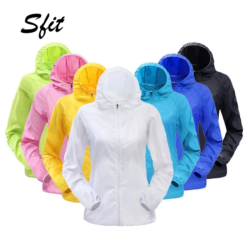 

Sfit 2019 Men and Women Large Size Sun Protection Clothing Ultra-Thin Sports Windbreaker Quick-Drying Fishing Pocket Zipper Coat