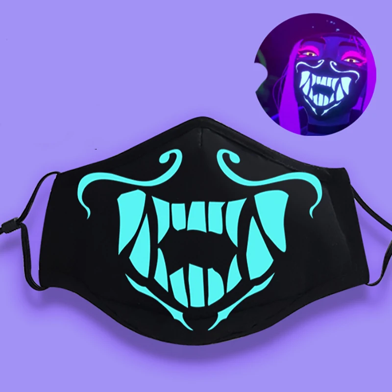 

Game L OL K/DA Kda Group Akali Assassin Cosplay Face Mask Night Lights Fancy Venom Batman Party Dress Costumes Props Masks