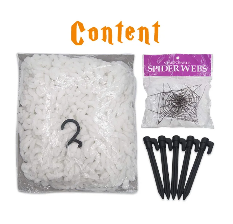 Halloween Giant Spider Web, Super Stretch Cobweb with 22 Small Fake Spiders, 3 in 1 Spooky Spider Webbing for Halloween Decorations Outdoor Yard Decor, White, 16 Feet (2)