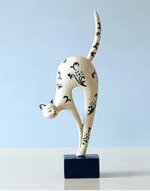 Статуэтка кошки из смолы статуэтка поделки скульптура оленя фигурка животного