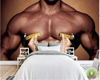 

Custom photo 3d wallpaper Fitness handsome guy muscle tooling Home decoration living room 3d wall murals wallpaper for walls 3 d