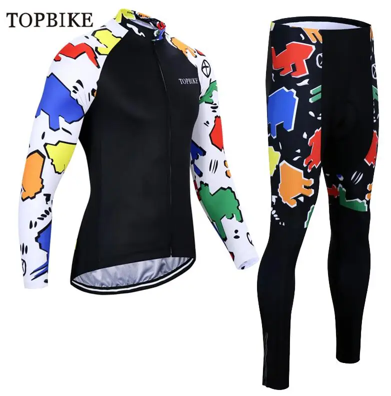 TOPBIKE длинный комплект одежды для велоспорта roupa ciclismo pro велосипедная одежда tenue cycliste homme длинный велосипедный нагрудник велосипедная одежда - Цвет: TZ-0401