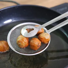 Приготовление сервировка еды клип Тонг из нержавеющей стали сливное масло жареное сито для пищевых продуктов барбекю салат буфет инструмент кухня Жарка сетчатый дуршлаг