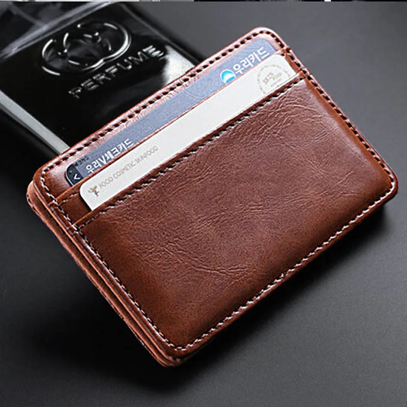 Минималистичный мужской кошелек Rfid Тонкий органайзер для карт Magic Carteras Hombre