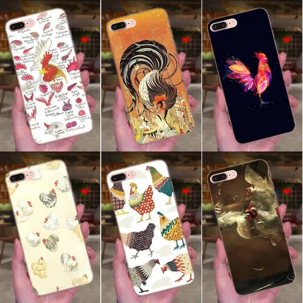 

TPU Case Capa Cover For Apple iPhone 4 4S 5 5C 5S SE 6 6S 7 8 Plus X XS Max XR Chicken Big Rooster