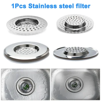 

Kitchen Sink Strainer Stainless Steel Drain Filter with Large Wide Rim can Hair Catcher Cover Bath Kitchen Gadgets Accessories