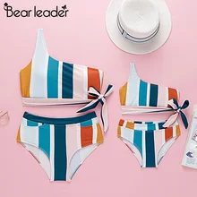 Bear Leader/Семейный комплект бикини для мамы и дочки,, купальный костюм, женский купальник, детский пляжный купальник, бикини