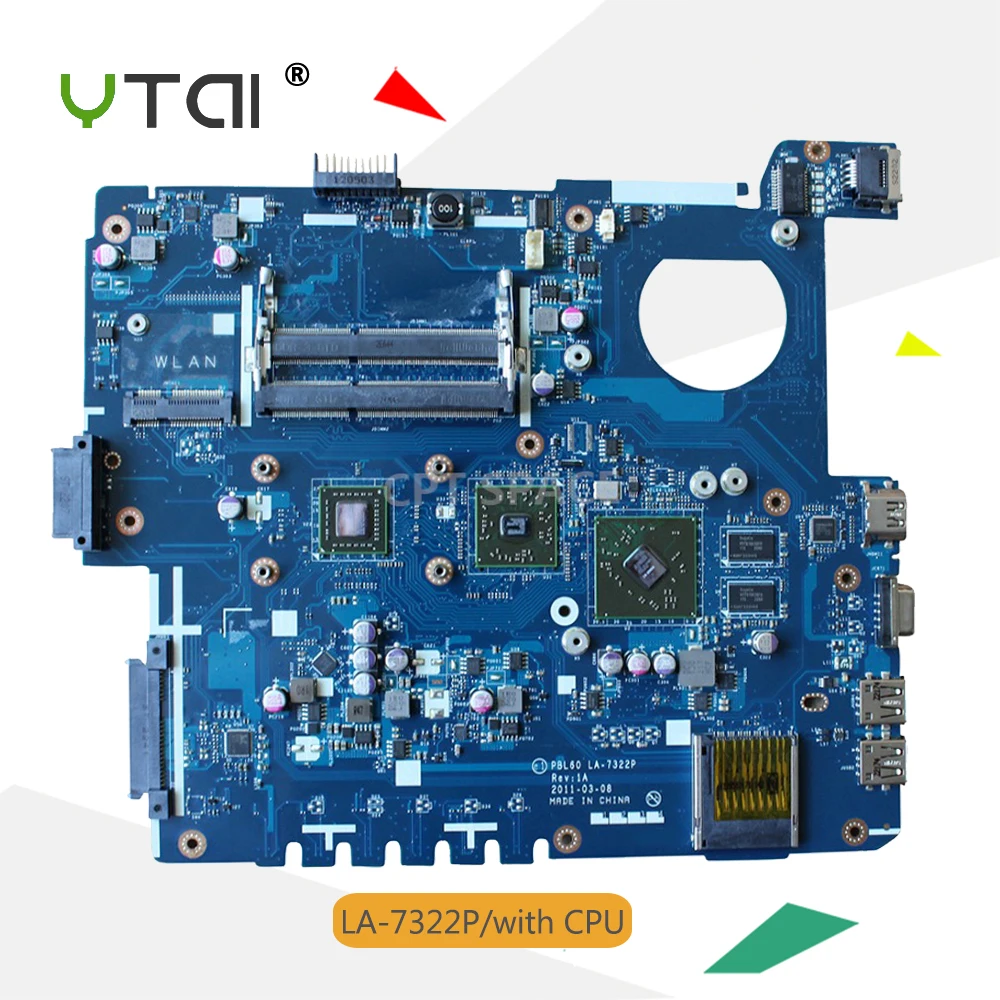 

PBL60 LA-7322P K53U motherboard for ASUS K53U X53U X53B K53B X53BY X53BR K53BY laptop motherboard with CPU 100% tested intat
