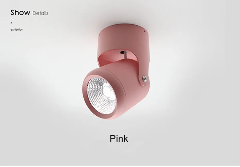 [DBF] Macaron поверхностное Монтируемое потолочное освещение лампы 7 Вт 10 Вт 15 Вт 20 Вт без выреза светодиодный потолочный Точечный светильник для кухни гостиной Декор - Цвет корпуса: Розовый