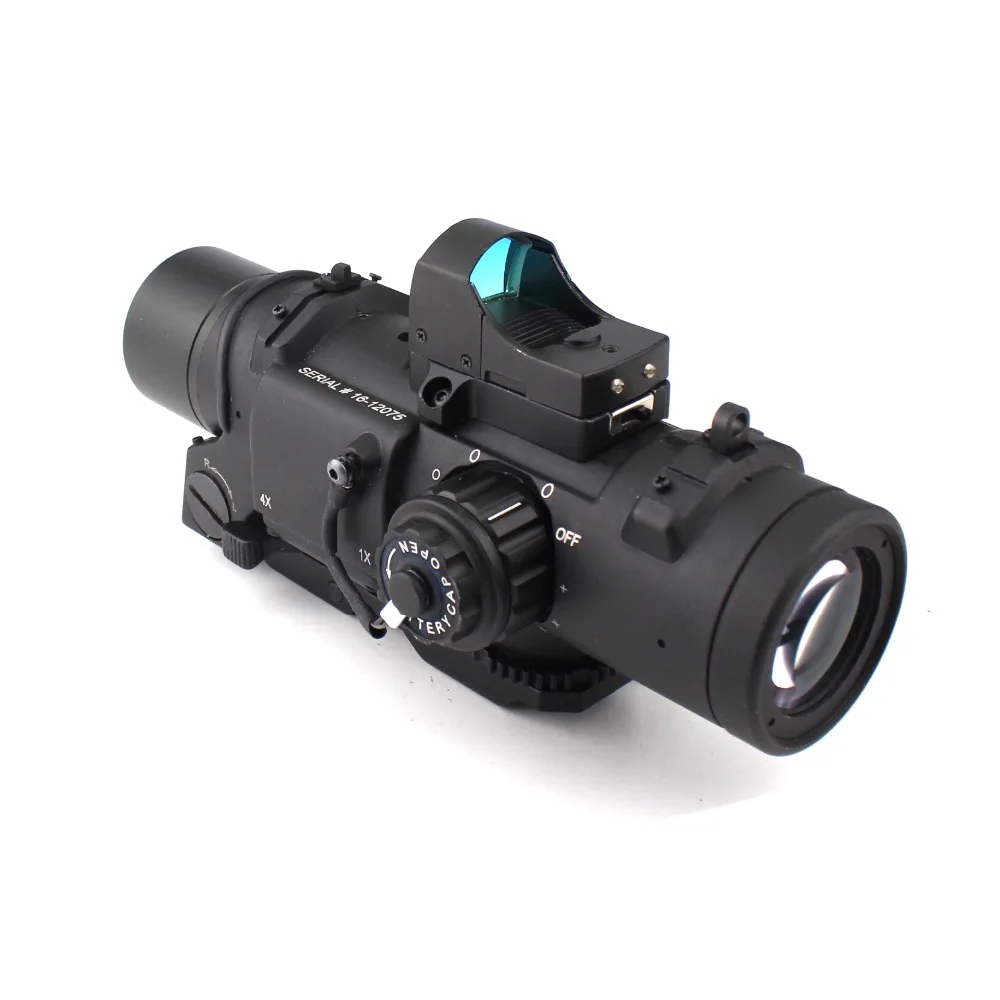 Tactical 1- 4x Fixed Dual Purpose Rifle Scope killflash with Red Dot Collimator Riflescope Sight for Hunting AK47 for gun Tactical 1- 4x Fixed Dual Purpose Rifle Scope killflash with Red Dot Collimator Riflescope Sight for Hunting AK47 for gun