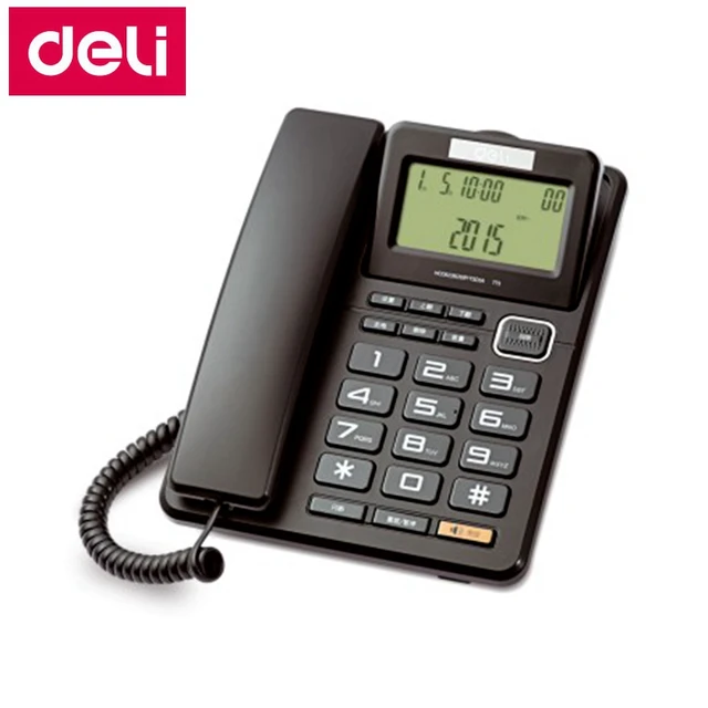 Deli 773 Seat Type Telephone Corded Phone Screen Rotatable Home Deli 773 Seat Type Telephone Corded Phone Screen Rotatable Home Office Caller Id Date Time Display