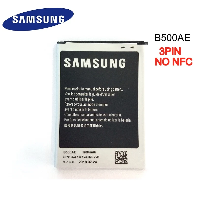

Samsung 100% Original Battery for Samsung Galaxy S4 Mini i9192 i9195 i9190 i9198 J110 I435 I257 B500AE 3 Pin 1900mAh Without NFC
