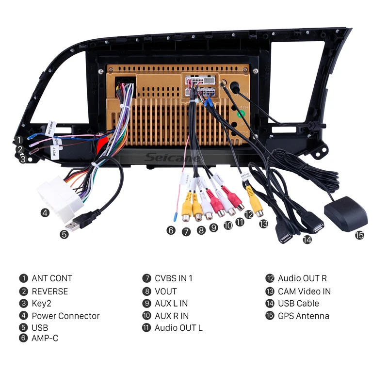 Clearance Seicane Car Multimedia Palyer For 2016 Hyundai Elantra 10.1" 2 Din Android 8.1 HD 1024*600 Touchscreen Car Radio Support Wifi 4