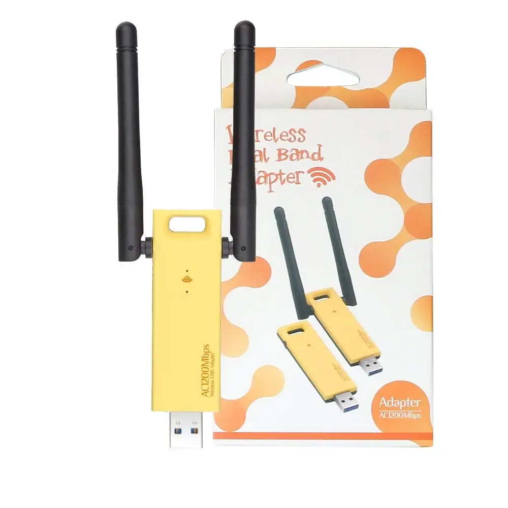 RTL8812AU USB 3,0 адаптера WLAN 1200 Мбит/с 2,4 ГГц/5 ГГц WiFi USB Беспроводной двухдиапазонный usb-адаптер Windows XP/Vista/7/8/10