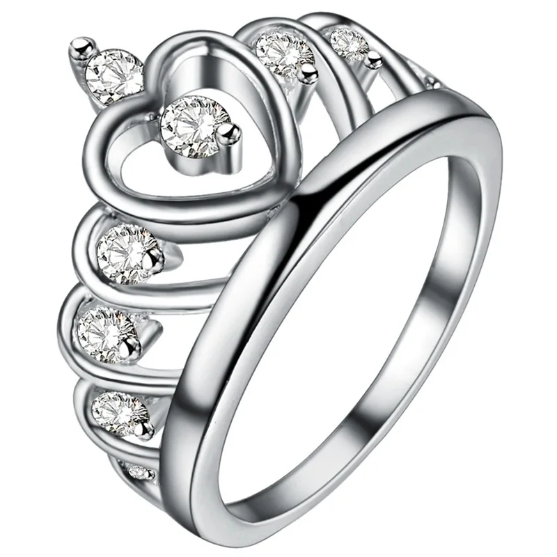 925 mi princesa anillo corona de la reina Design circones anillos de ...