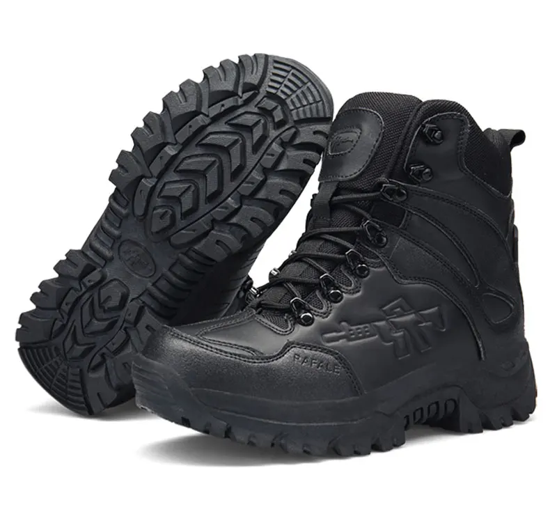 Брендовые мужские военные ботинки; мужские уличные водонепроницаемые ботинки до лодыжки; большие размеры; Мужская обувь в армейском стиле; кожаные безопасные рабочие ботинки