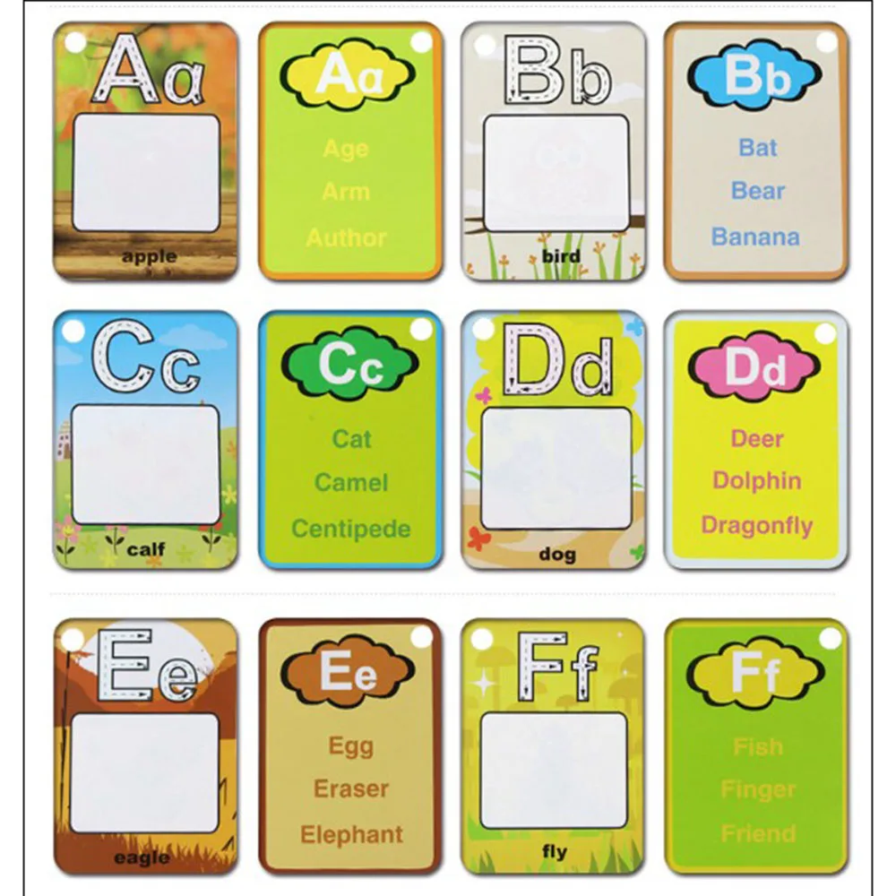 Coolplay Water Drawing Card 26 Alphabet Coloring Book & 2 Magic Pen Letter Card Painting Board Educational Toys for Kids }