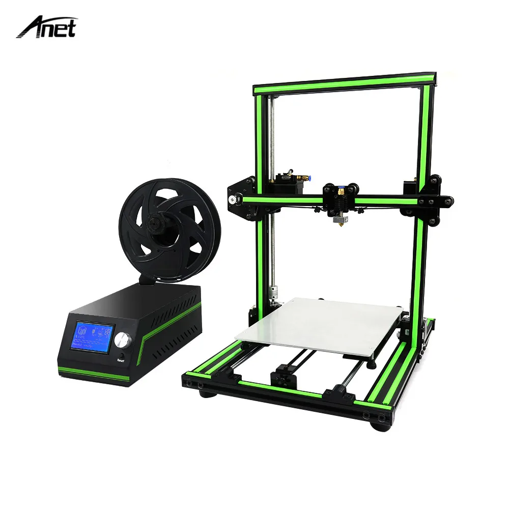 Anet E10 3d принтер DIY комплект частично собранная рама из алюминиевого сплава супер объем здания 220*270*300 мм с 8 Гб TF картой
