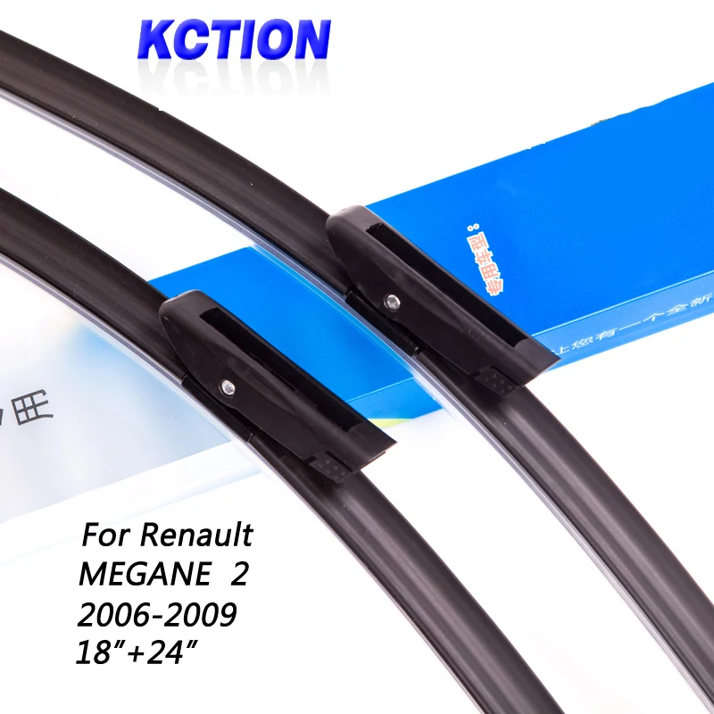 Car Windshield Wiper Blade For Renault MEGANE 2 (2006-2009) 18&quot+24&quot Front Window Windscreen Wipers Accessories | Автомобили и