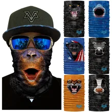 Милый, собака, кот, половина лица, маска для животных, велосипедные лыжные головные уборы, повязка на шею, банданы, ветронепроницаемый волшебный шарф, бесшовная балаклава
