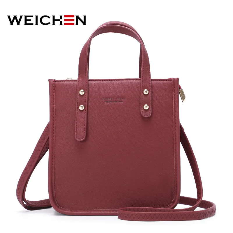 WEICHEN 2019 Новый плечо и кожаные женские сумочки Crossbody сумка женская высокое