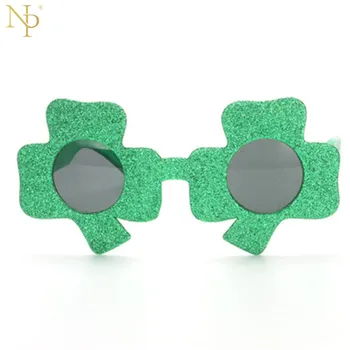 

Nicro 2019 Saint Patrick's Day Glitter Green Clover Hat Creative Glasses Party Decor Home DIY Decoration New #Oth126