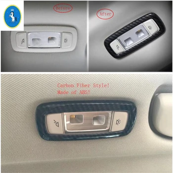 

Yimaautotrims Accessory Rear Seat Roof Reading Lights Lamp Frame Trim Fit For BMW X5 G05 2019 2020 Matte / Carbon Fiber Look