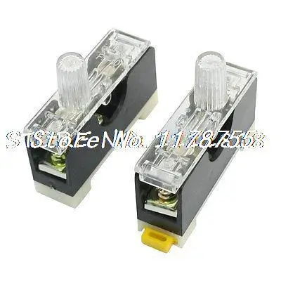 

2 Pcs 35mm DIN Rail Mount 6mm x 30mm Fuse Holder Base AC 250V 10A Amp