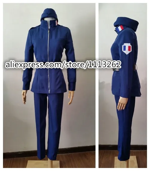 

France Military Uniform APH Hetalia Axis Powers Axis Powers Hetalia Hallowmas Uniform Suit Cosplay Anime Costume Party Clothing