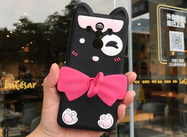 3D кольцо с героями мультфильмов чехол изображением котов для Huawei Mate 10 Pro Чехол