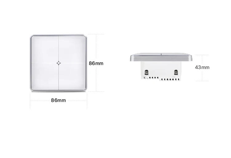 Настенный светильник Zigbee Terncy с одной линией L, переключатель включения/выключения, 1~ 3 банды, TERNCY-WS01, поддержка Apple HomeKit(необходимо работать с шлюзом