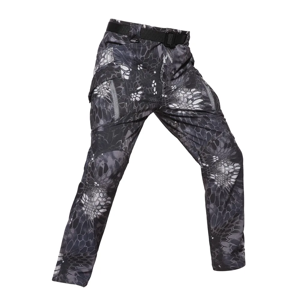 QIQICHEN IX9 стильные мягкие зимние тактические камуфляжные штаны, мужские Водонепроницаемые Военные флисовые брюки-карго, теплые армейские брюки