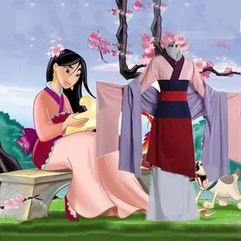 

Wreck It Ralph 2 Costume Princess Mulan Dresses Movie Ralph Breaks The Internet Mulan Mushu Dragon Cosplay Girls and women Skirt