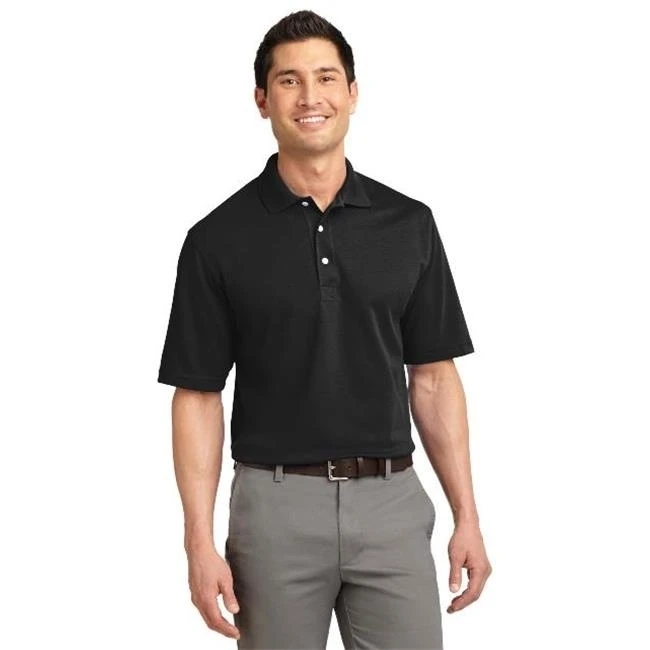 Port Authority K455 Mens Rapid Dry Polo T-Shirt Jet Black - 6XL