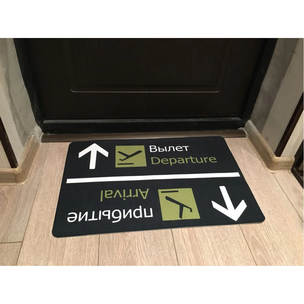 Billig HUGSIDEA Neue Wohnkultur Im Freien Eingangstür Teppiche Lustige Russische Wörter Tapetes Para Casa für Wohnzimmer Fußmatten Alfombras