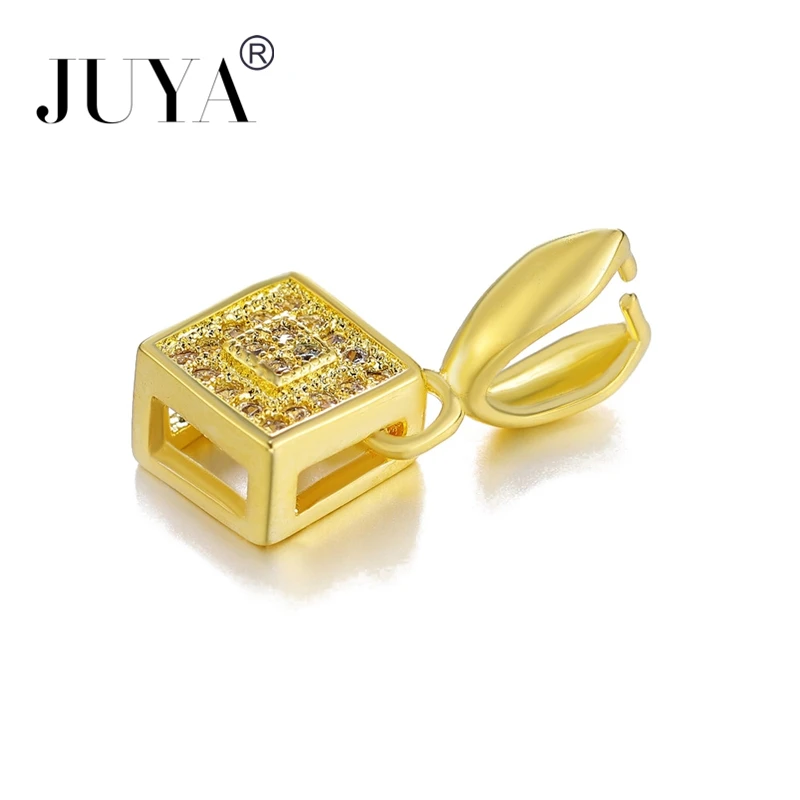 5pcs/10pcs Size 9x20mm Copper Zirconia Findings Bail Connector Bale