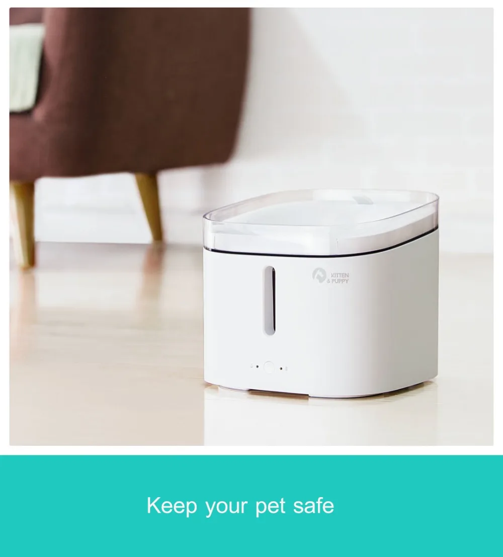 2019 Xiaomi Kitten Puppy Pet Water Dispenser Smart Dog Cat Electric Drinking Bowl Fountain Automatic Cat Living Water 2L (12)