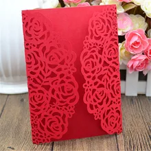 50 шт./лот лазерная резка цветок кружева приглашения пользовательские карты свадебные приглашения