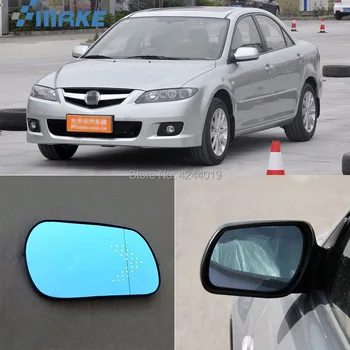 

smRKE For Mazda 6 Car Rearview Mirror Wide Angle Hyperbola Blue Mirror Arrow LED Turning Signal Lights