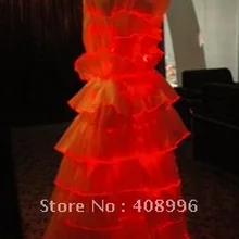 Вечерние платья из оптического волокна со светящимися вставками/2012 королевские свадебные платья/модное платье/вечернее платье/платье для выпускного вечера
